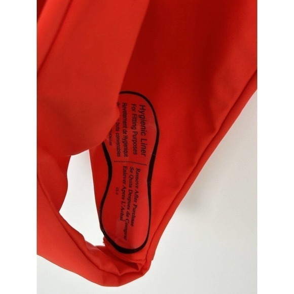 Sara Swim Red One Piece Tie Back Swimsuit Size Large NWT (Note Flaw) - Picture 6 of 14